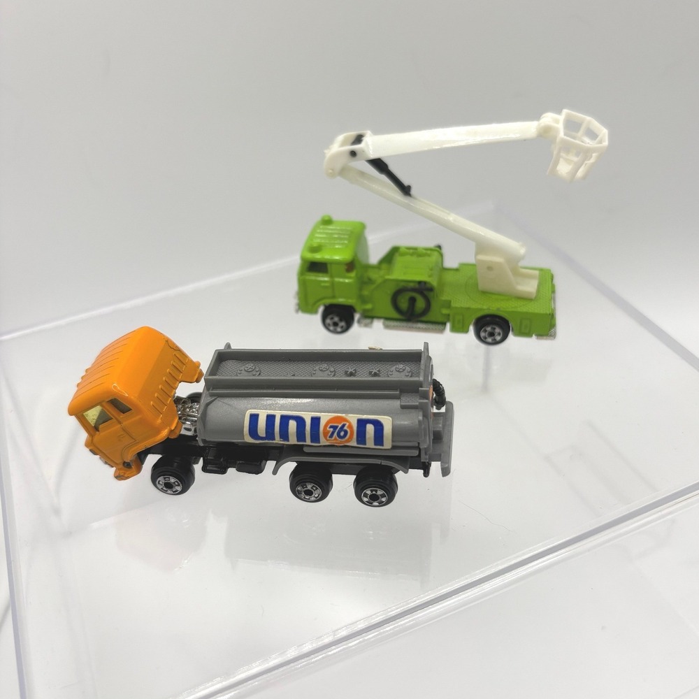 Vintage Zylmex Diecast Truck Lot Union 76 Tanker P309 & Fire Engine P312 HK